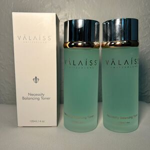 Valaiss Necessity Balancing Toner 4 oz Lot of 2 Switzerland Anti Aging NEW w Box
